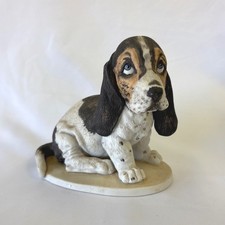 Vintage  Porcelain Basset Hound Puppy Dog Figurine 5