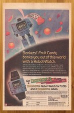 1986 Bonkers Candy Robot Watch Vintage Print Ad/Poster Authentic Retro Pop Art picture