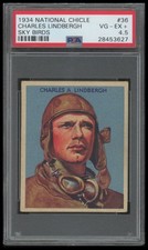 1934 National Chicle Sky Birds #36 Charles Lindbergh PSA 4.5 picture