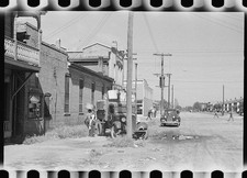 Photo:Newport News Virginia 1936 Negro section street scene trucks cars picture