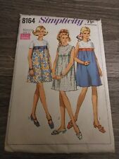 60's Vintage Simplicity 8164 Maternity Dress Size 12 Bust 32  picture