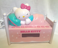 Hello Kitty Sleeping Kitty Alarm Clock Radio Nightlight KT2052 Tested Working picture
