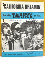 1966 Mamas And The Papas California Dreamin Signed By 5 Cass Elliot Group Vtg picture