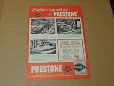 1948 PRESTONE ANTI-FREEZE One Shot Lasts All Winter vintage art print ad  picture
