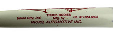 Vintage - Advantage Truck Bodies Nicks Automotive Inc Union City IN Pen - B11M picture