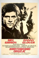LETHAL WEAPON Original exYU movie poster 1987 MEL GIBSON DANNY GLOVER GARY BUSEY picture
