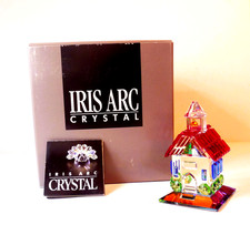 Rare Iris ARC Crystal Red School House Figurine #53-20701  ~ Signed  w/Box picture