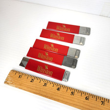 5 Vintage Winston Cigarette Box Blades Cutters Openers Metal picture