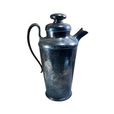 Antique Meriden 313 Hammered Silverplate Cocktail Shaker Art Deco 1920s picture
