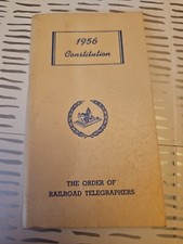 1956 The Order Of Railroad Telegraphers Constitution And By Laws Train Book picture