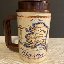 Vintage Alaska Map Whirley Drink Works Mug picture