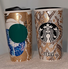 Starbucks 2014 Dot Collection Scarab Beetle Gold  &Starbucks 2015 Texas Snake picture