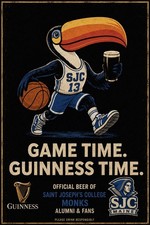 Guinness Poster Game Time Saint Josephs 12x8in Metal Sign College University picture