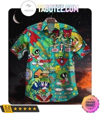 Marvin The Martian Turquoise Aloha Hawaiin Shirt full sizes ZXC31 picture