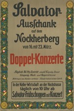🍺 Salvator Doppel-Konzerte Poster - 1920s Vintage Ad - 24x36” - Premium 💎 Art picture