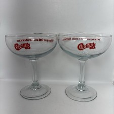 2 Chi Chi's Chi-Chi's Mexican Restaurant with Complete Red Logo Margarita Glass picture