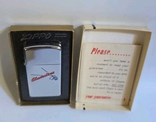 1965 Flat Bottom ZIPPO Slim Lighter ALUMATONE w/spray gun - Original Box - NEW picture