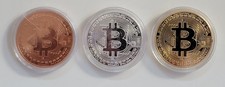 Lot of 3 Physical Bitcoin 2013 MJB Monetary Metals 1 Troy OZ .999 Fine Copper picture
