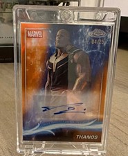 Topps 2025 Marvel Studios Chrome Josh Brolin Thanos Auto AA-JB /25 picture