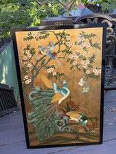 Vintage 1990s Decorative Wall Art Panel 37” x 23.75” Large Statement Piece picture
