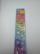 Vintage 90s Holographic Foil Sticker Strip- Jester Harlequin/ Lisa Frank Style picture