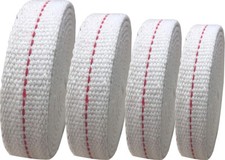 4 Rolls Oil Lamp Wick 1/2, 3/4, 7/8 Inch Flat Cotton Wick 6.5 Ft/roll Red Stitch picture