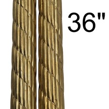 Reeded Twist Brass Tubing Pipe Pole Sleeve 36
