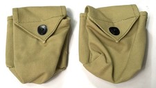 WWII US ARMY AIRBORNE PARATROOPER M1 GARAND RIFLE RIGGER MADE AMMO POUCH-PAIR picture