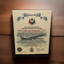 U.S.A.F. / A.F. 514TH AIR MOBILITY WING - CERTIFICATE OF ACHIEVEMENT picture