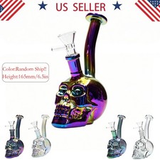 Skull 6.5IN Glass Bong Water Pipes Smoking Perc Bongs Hookah w/14mm bowl Random picture
