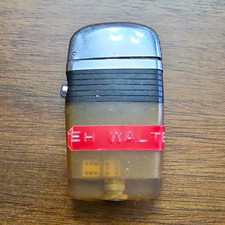 Scripto Vintage Vu-Lighter Flip Top Dice Insert Red Band Amber Translucent picture