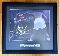 Mike Tyson Buster Douglas Boxing Legend Signed 28x35cm Photo SGC COA Signed picture