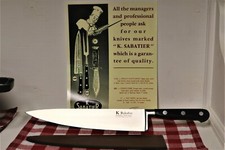 K SABATIER 1834 , Authentique Limited Production 10 inch Chef Knife . 100% made picture