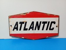 Vintage ATLANTIC Porcelain Enamel Sign 6