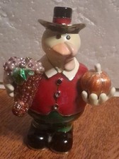 Vtg Pilgrim Turkey Hinged Trinket Box picture