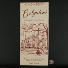 1967 Evelynton A James River Plantation Charles City County Virginia Pamphlet picture