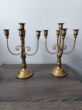 Elegant Gold Metal Candelabra (Set of 2) - Classic Home Accent picture