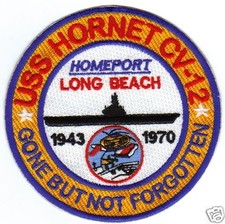 US NAVY SHIP PATCH, USS HORNET  CV-12, GONE BUT NOT FORGOTTEN                  Y picture