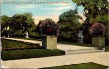 S Entrance To Garfield Park From Madison St Chicago 1910 Vintage Postcard TP13-1 picture