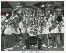 1959 Press Photo Sealth High band tunes up for performance at Seattle festival picture