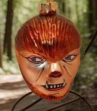 Archie McPhee Werewolf Ornament – Hand Blown Glass Monster Holiday Decor Samhain picture