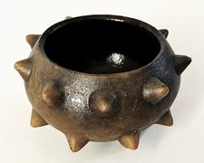 DOLORES PORRAS FAMILY CLAY POCHOTE SPIKE PLANTER BOWL FLOWER PLANT POT OAXACA picture