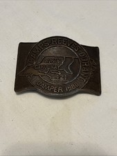 Vintage Boy Scouts of America 1980 Camp Reeves Durant NC Belt Buckle picture