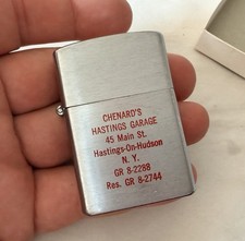 Vintage Atlantis Chenard’s Hastings Garage NY Advertising Lighter picture