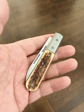 Lionsteel Modern Barlow Stag Collector Knives SFO (NIB) M390 Steel picture
