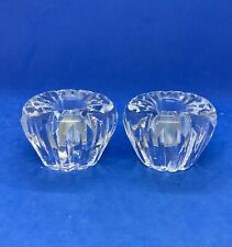 Vintage 1980s Waterford Crystal Glass Candle Holder Votive Set Home Decor 26 picture