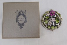New Olivia Riegel Sophie Crystal Enamel Compact Mirror CM1929 w/Box  picture