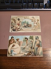 1893 Arbuckle's Coffee Advertising Trade Cards Greece & Rome Sports picture