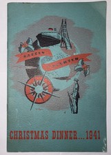 Vintage 1941 & 42 WW2 Christmas Dinner Menu SF Harbor Defenses U.S. Military picture