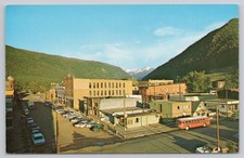 Vintage Aspen Colorado Main Street View Continental Divide Chrome Postcard picture